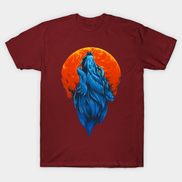 Bloodmoon wolf T-Shirt by Rakos_merch